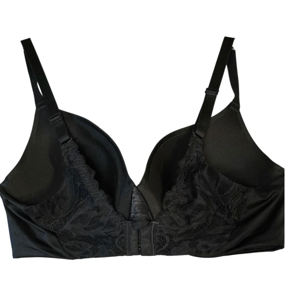 Bali Womens Size 34C Black Bra Lightly Lined T-Shirt Smooth DF6580 Underwire NEW